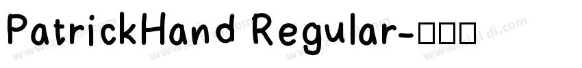 PatrickHand Regular字体转换